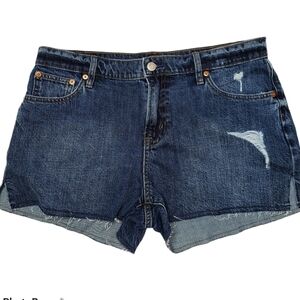 GAP 1969 Jean DENIM SHORTS CUT-OFF  SZ 14